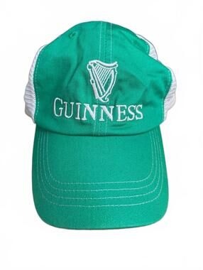 Guinness Green and White Mesh Back Snapback Hat